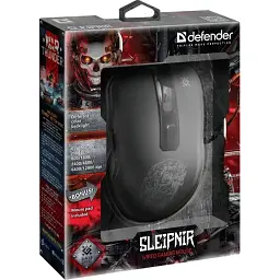 Комп'ютерна мишка Defender Sleipnir GM-927 ігрова (+килимок) 12800dpi. 6кн.,чорна (52927)