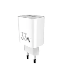 Мережевий зарядний пристрій Sigma mobile X-power 33W GaN, PD, QC (1xUSB-C + 1xUSB-A) Білий (PS33-01) - мініатюра 10
