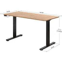 Стіл Mealux PowerDesk Duo Mahogany (EVO-242 Duo Mahogany/B) - мініатюра 3