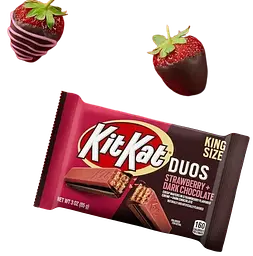Шоколадний батончик Kit Kat Duos Chocolate Strawberry Creme Wafer King Size 85 г - мініатюра 4