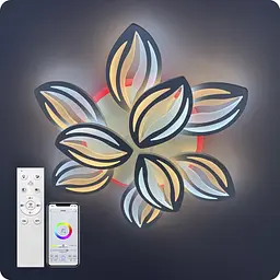 Люстра світлодіодна 517 Light 3color з пультом 180Вт Білий (02115) - мініатюра 6
