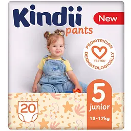 Подгузники-трусики Kindii Pants размер 5 Junior (12-17 кг) 20 шт.