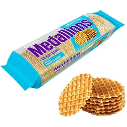 Вафлі солодкі Lekorna Medallions зі смаком масло-ваніль 100 г - мініатюра 2