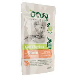Вологий корм для стерилізованих котів Oasy Adult Sterilized лосось 85 г - мініатюра 2