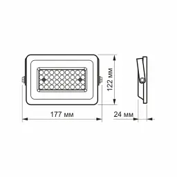 Прожектор Videx LED 30W 5000K 220V (VL-F2e-305W) - мініатюра 4