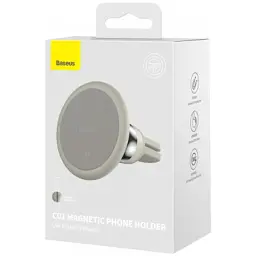 Універсальний автотримач Baseus Magnetic (на решітку) creamy-white (SUCC000102) - мініатюра 7