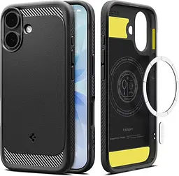 Чохол Spigen для iPhone 17, Rugged Armor MagFit, Matte Black teh0019358 - мініатюра 2