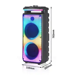 Акустична система XPRO GZ-X898 8х2 30W бездротовий і дротовий мікрофони пульт чорна (41192-GZ-X898_4898) - мініатюра 4