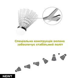 Набір Воланчиків Yonex Mavis 500 NE-MAV-500W білі 6 шт - мініатюра 2