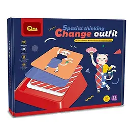 Розвивальна гра "Change outfit" Bambi M8A, 48 завдань 4 трафарети