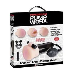 Вакуумний помпа для збільшення члена Pump Worx Travel Trio Pump Set Pipedream 327300 16959 - мініатюра 1