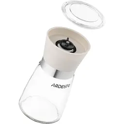 Млинок для солі та перцю Ardesto Gemini, бежевий, скло, пластик (AR2101BG) - мініатюра 2