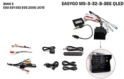 Штатна автомагнітола EasyGo M9-3-32-B-BEE QLED BMW 3 E90 E91 E92 E93 2005-2013 - мініатюра 2