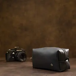 Чоловіча шкіряна косметичка GRANDE PELLE 18х10х8 см acs0018593 - мініатюра 6