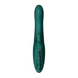 Смарт-вібратор Zalo Ares Turquoise Green, підігрів, 3 мотори, язичок для клітора, стимуляція точки G - мініатюра 2
