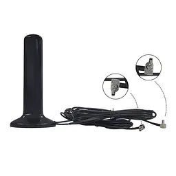 4G антена автомобільна MIMO CRC-9 потужністю 2 х 16 dBi дії 800/900/1800/2100/2600 МГц Потужний магніт