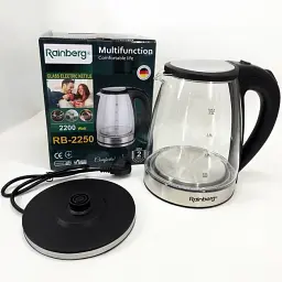 Скляний електрочайник скло 1.8 л RB-2250 - мініатюра 4