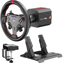 Кермо і педалі PXN VD6 Bundle for PC, 19кн., подв. педалі,кермо WAS 280мм (PXN-VD6 Bundle EU)