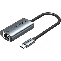 Перехідник USB 3.1 Type-C Ethernet RJ45 1000Mb чорний Aluminum Alloy Type Vention