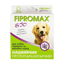 Нашийник від бліх та кліщів для собак Fipromax БІО 70 см