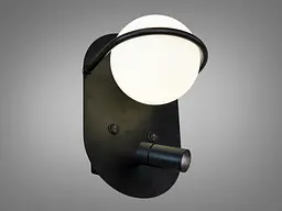 Бра настінне LED Diasha F3776BK, 2W, чорний+білий, метал+акрил, стиль лофт - мініатюра 3