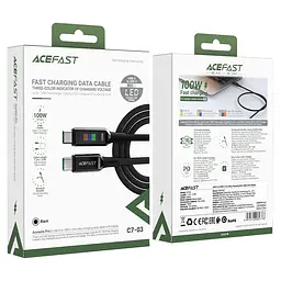 Дата кабель Acefast C7-03 Type-C to Type-C 100W (1.2m) Black - мініатюра 6