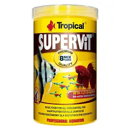 Сухий корм для акваріумних риб Tropical в пластівцях Supervit 1 л для всіх акваріумних риб