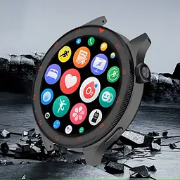 Безель металевий Sikai для смартгодинника Xiaomi Watch S3/S4 Black-red + захисне скло - мініатюра 8