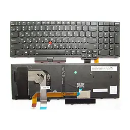Клавіатура ноутбука Lenovo ThinkPad T570/P51S чорна з чорною, трек, підсв. (A46079)