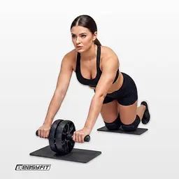 Ролик для пресу EasyFit BLM подвійний чорний - мініатюра 5