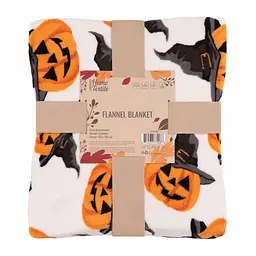 Плед Ardesto Autumn Flannel 160х200 см Хелловін білий (ART0150PB)