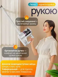 Бездротовий пилосос 4 в 1 білий для дому й авто, сухе та вологе прибирання, 4 насадки (49675836) - мініатюра 6