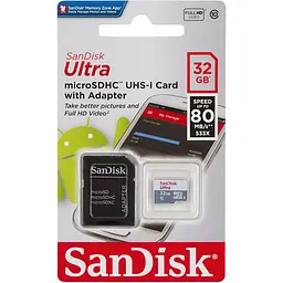 Карта пам'яті SanDisk microSDHC 32GB UHS-I Ultra A1 + SD Adapter (SDSQUNR-032G-GN3MA) [91560] - мініатюра 5