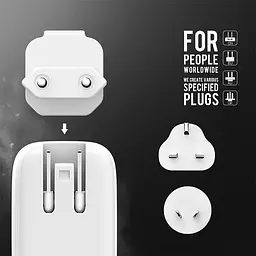 Блок Адаптер мережевий - нічник Ldnio Micro USB Cable Touch Light A2205 2 USB набір білий - мініатюра 2