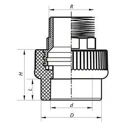 З'єднувальна муфта ЗР Koer 50x1.1 /2M PPR K0101.Pro KP0120 - мініатюра 2