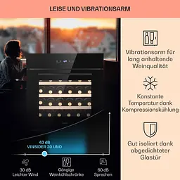 Винний холодильник вбудований Klarstein Vinsider 30 Uno (10041357) - мініатюра 4