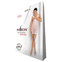 Бодістокінг-сукня з відкритими грудями Passion BS092 white - мініатюра 4