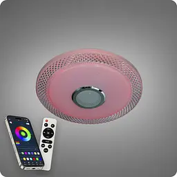 Люстра світлодіодна 517 Dlight RGB з пультом і колонкою 70Вт Білий (02166) - мініатюра 6