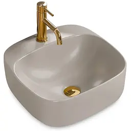 Умивальник Rea Luiza 42 grey mat накладний REA-U9610, Сірий