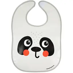 Слинявчик Canpol babies Hello Little пластмасовий з кишенькою панда (9/232_whi)