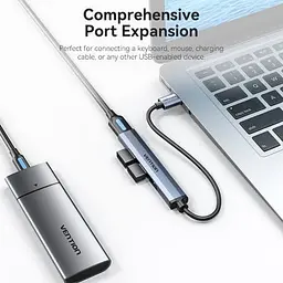 Концентратор Vention USB 3.0 to 1xUSB 3.0 + 3xUSB 2.0 0.15m gray (CKOHB) - мініатюра 7