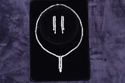 Комплект Кольє і сережки Xuping Jewelry Дебора сріблястий - мініатюра 4