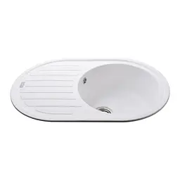Гранітна мийка Globus Lux Ohara білий 770x500мм-А0007 000022440, Білий - мініатюра 3