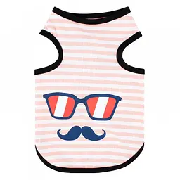 Майка для собак "Glasses mustache" рожевий XL Multibrand zoo0006098 - мініатюра 4