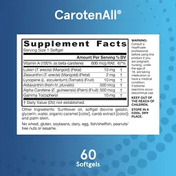 Комплекс змішаних каротиноїдів Jarrow Formulas CarotenAll Mixed Carotenoids Complex 60 капсул - мініатюра 7