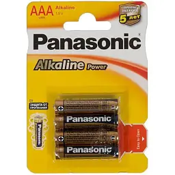 Батарейка Panasonic Alkaline Power AAA/LR03 BL 4 шт (LR03APB/4BP)
