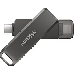 USB флеш-накопичувач SanDisk iXpand Luxe 64GB Lightning + USB-C Black (SDIX70N-064G-GN6NN) [59664] - мініатюра 3