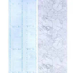 Самоклеюча плівка Sticker Wall 0.45х10м х 0.07мм Сірий мармур срібні стільники SW-00001213 - мініатюра 4