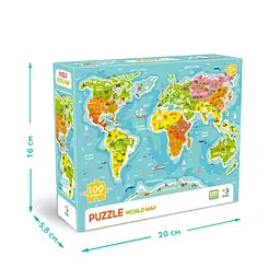 Пазли класичні DoDo Toys Карта світу 100 ел. Блакитний (IP-177-P-1229) - мініатюра 2
