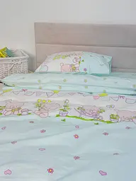 Дитячий комплект постільної білизни Ecotton 110х140 см блакитний Ведмедик (24901) - мініатюра 3